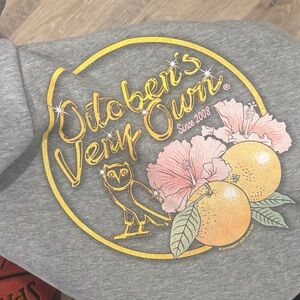 OVO Gray Hoodie with Yellow and Pink Design